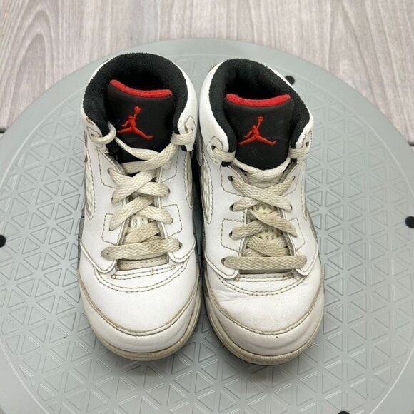 Nike Air Jordan 5 Retro TD White Cement Toddler Sneakers Shoes 440890-104 Sz 8C - Picture 6 of 12